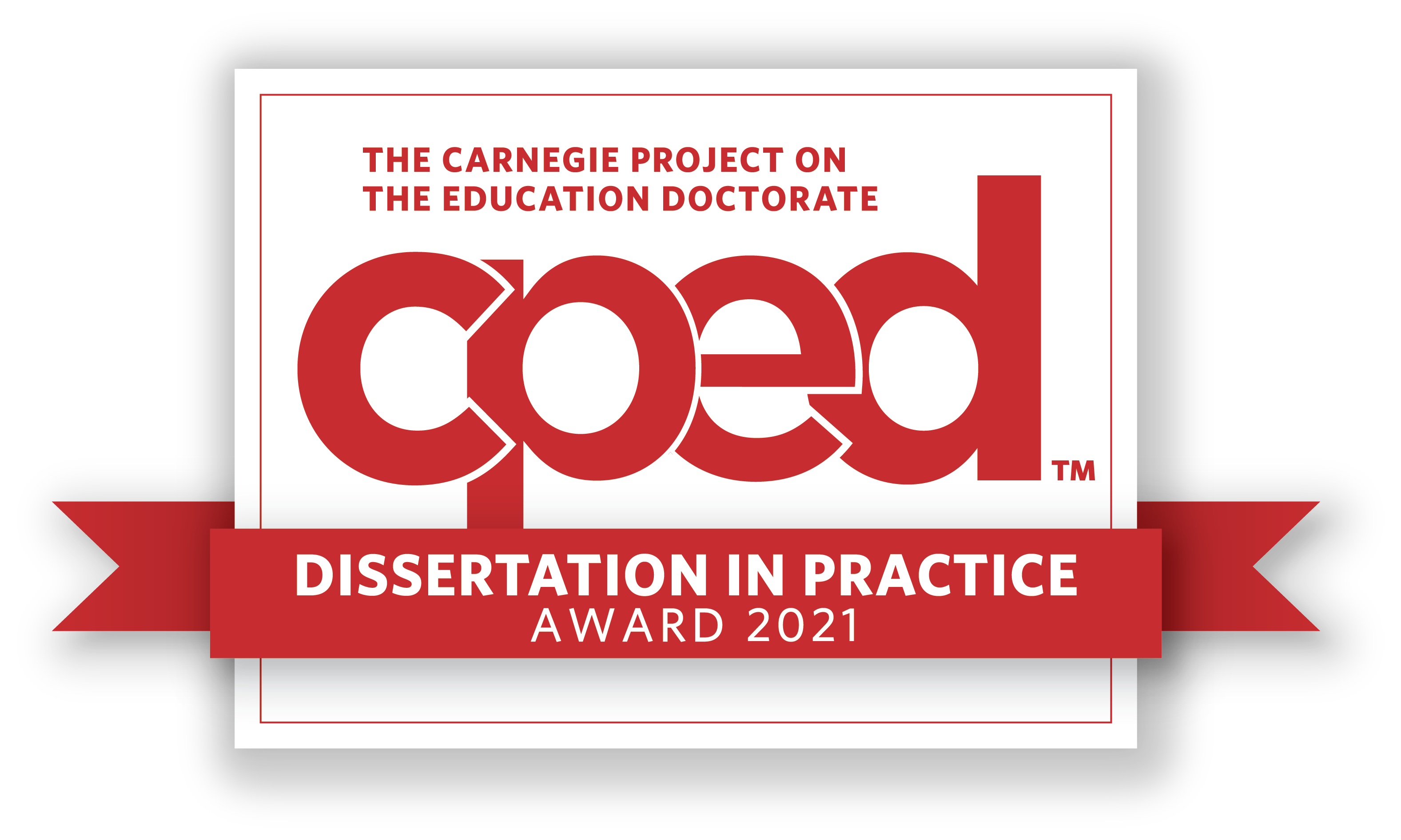 2021 Dissertation in Practice of the Year Award logo