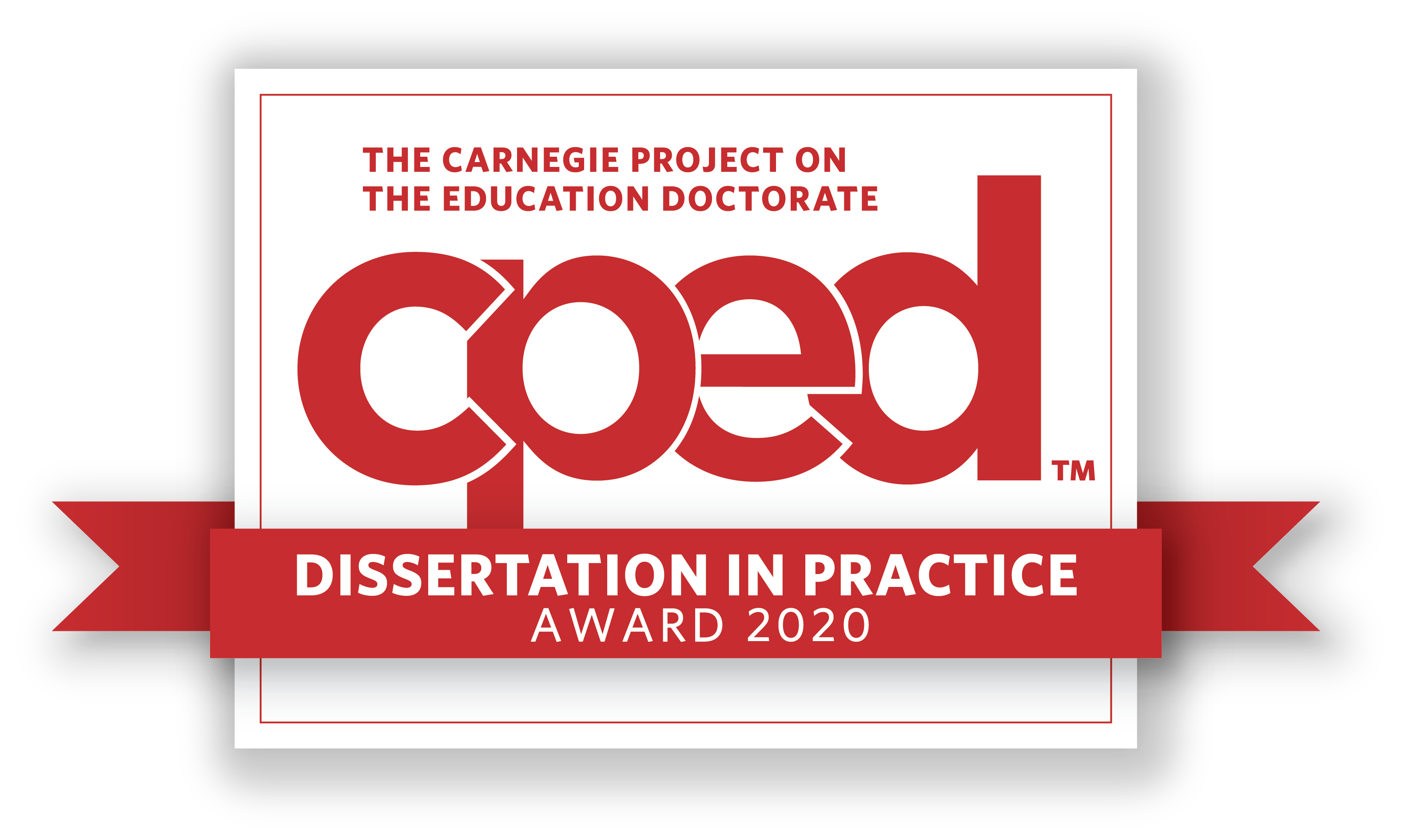 2020 Dissertation in Practice of the Year Award logo